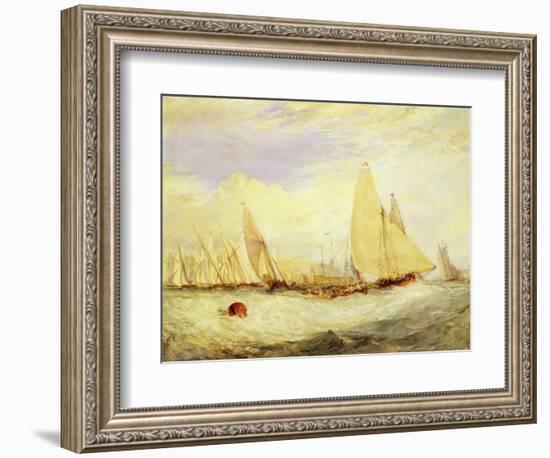 East Cowes Castle, the Seat of J Nash Esq., the Regatta Beating to Windward, 1828-J. M. W. Turner-Framed Giclee Print