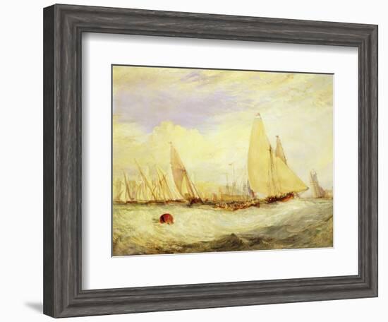 East Cowes Castle, the Seat of J Nash Esq., the Regatta Beating to Windward, 1828-J. M. W. Turner-Framed Giclee Print