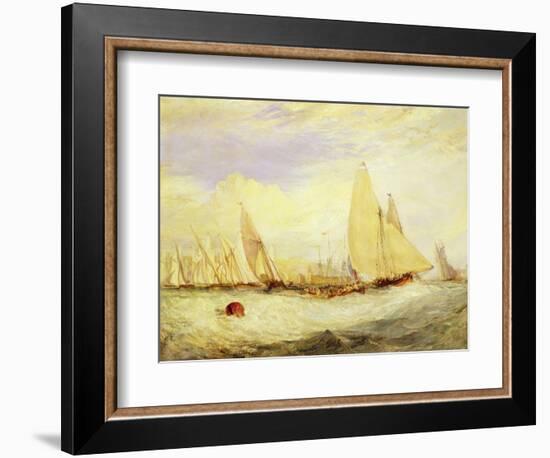 East Cowes Castle, the Seat of J Nash Esq., the Regatta Beating to Windward, 1828-J. M. W. Turner-Framed Giclee Print