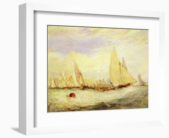 East Cowes Castle, the Seat of J Nash Esq., the Regatta Beating to Windward, 1828-J. M. W. Turner-Framed Giclee Print