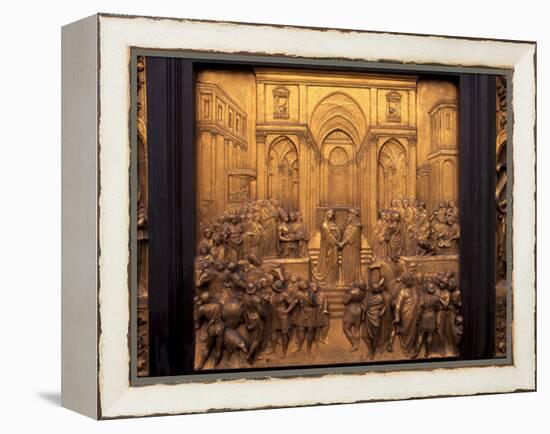 East Door of the Baptistery Near the Duomo, Florence, Tuscany, Italy-Patrick Dieudonne-Framed Premier Image Canvas