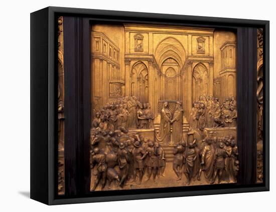 East Door of the Baptistery Near the Duomo, Florence, Tuscany, Italy-Patrick Dieudonne-Framed Premier Image Canvas