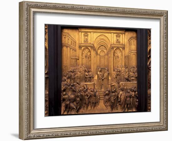 East Door of the Baptistery Near the Duomo, Florence, Tuscany, Italy-Patrick Dieudonne-Framed Photographic Print