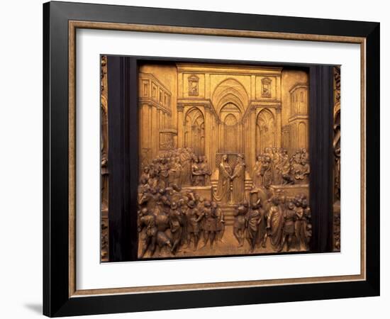 East Door of the Baptistery Near the Duomo, Florence, Tuscany, Italy-Patrick Dieudonne-Framed Photographic Print