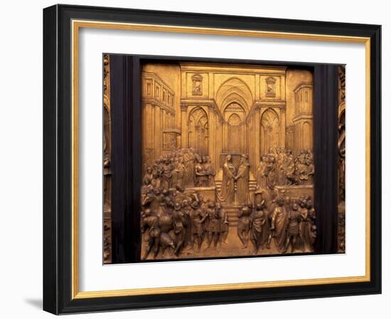 East Door of the Baptistery Near the Duomo, Florence, Tuscany, Italy-Patrick Dieudonne-Framed Photographic Print