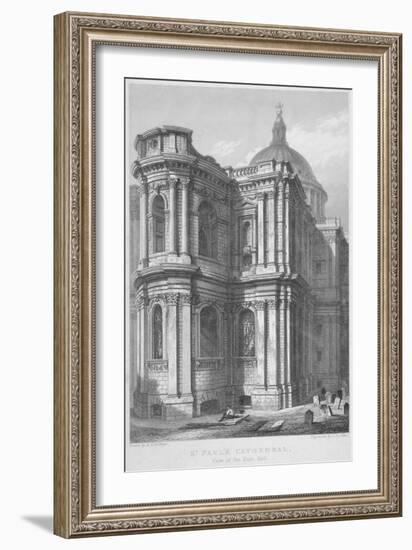 East End of St Paul's Cathedral, City of London, 1837-John Le Keux-Framed Giclee Print