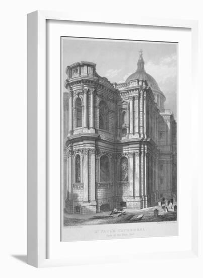 East End of St Paul's Cathedral, City of London, 1837-John Le Keux-Framed Giclee Print