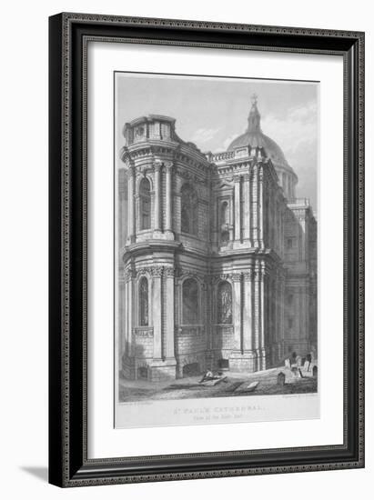 East End of St Paul's Cathedral, City of London, 1837-John Le Keux-Framed Giclee Print