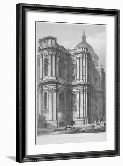 East End of St Paul's Cathedral, City of London, 1837-John Le Keux-Framed Giclee Print