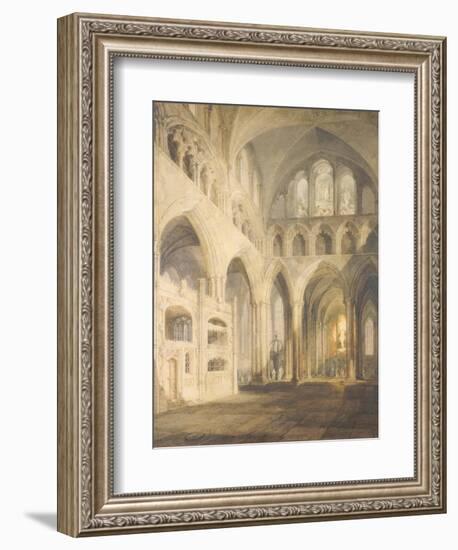 East End of the Nave, Salisbury Cathedral, 1797-J. M. W. Turner-Framed Giclee Print