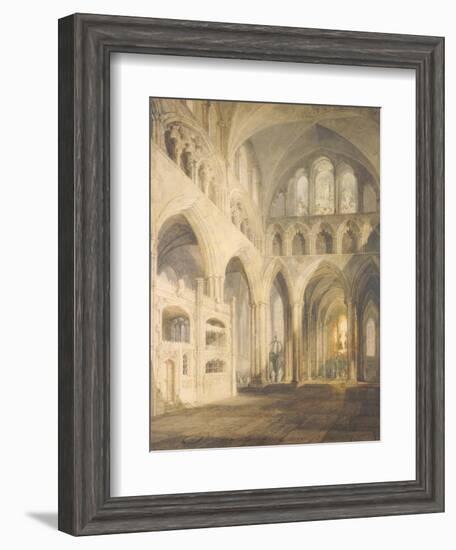 East End of the Nave, Salisbury Cathedral, 1797-J. M. W. Turner-Framed Giclee Print