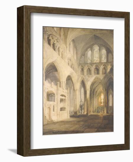 East End of the Nave, Salisbury Cathedral, 1797-J. M. W. Turner-Framed Giclee Print