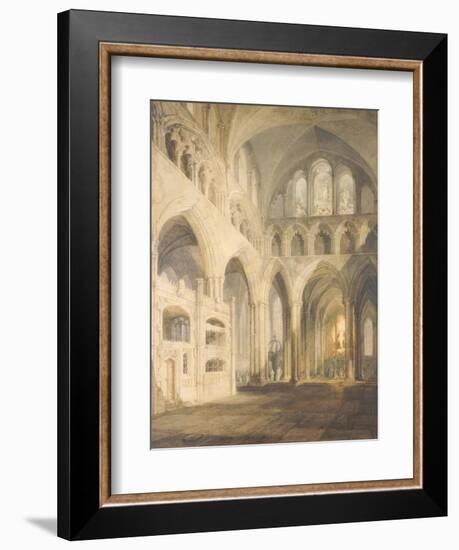 East End of the Nave, Salisbury Cathedral, 1797-J. M. W. Turner-Framed Giclee Print