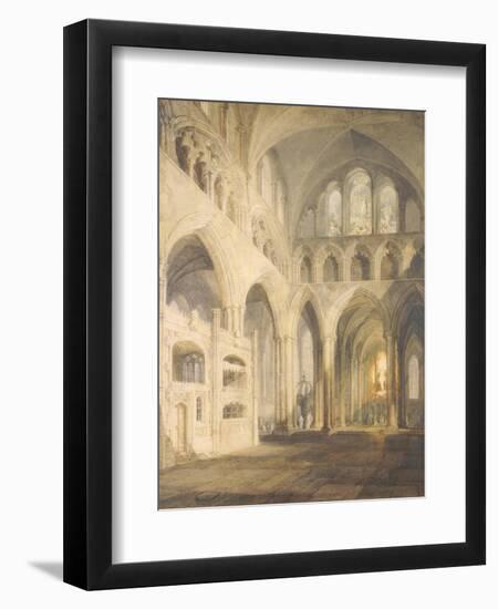 East End of the Nave, Salisbury Cathedral, 1797-J. M. W. Turner-Framed Giclee Print