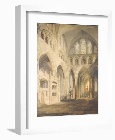 East End of the Nave, Salisbury Cathedral, 1797-J. M. W. Turner-Framed Giclee Print