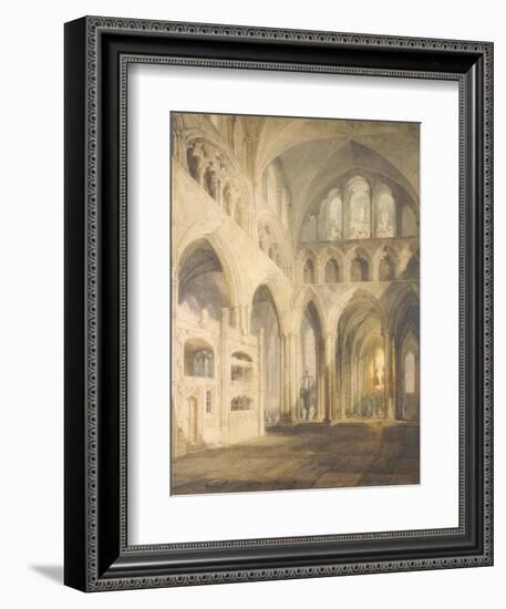 East End of the Nave, Salisbury Cathedral, 1797-J. M. W. Turner-Framed Giclee Print