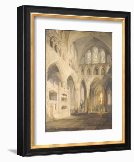 East End of the Nave, Salisbury Cathedral, 1797-J. M. W. Turner-Framed Giclee Print