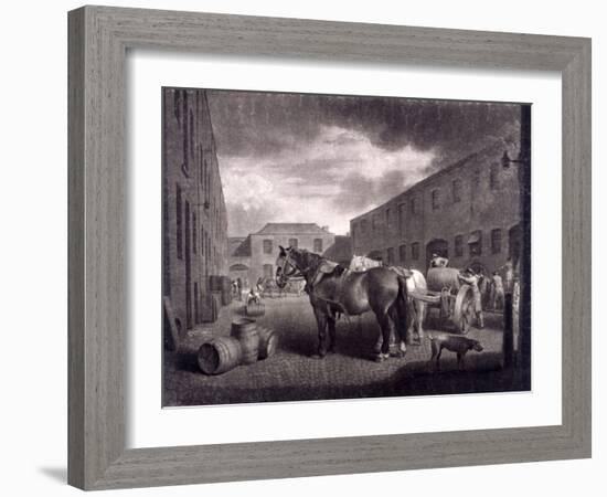 East End of Whitbread's Brewery, Chiswell Street, Islington, London, C1792-Richard Earlom-Framed Giclee Print