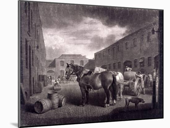 East End of Whitbread's Brewery, Chiswell Street, Islington, London, C1792-Richard Earlom-Mounted Giclee Print