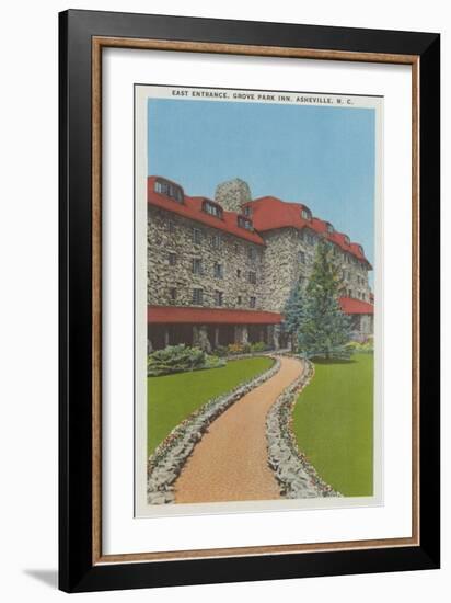 East Entrance, Grove Park Inn-null-Framed Art Print