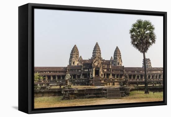 East Entrance to Angkor Wat, Angkor, UNESCO World Heritage Site, Siem Reap, Cambodia, Indochina-Michael Nolan-Framed Premier Image Canvas