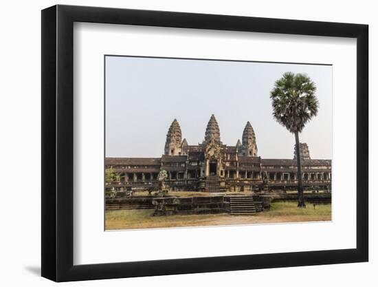 East Entrance to Angkor Wat, Angkor, UNESCO World Heritage Site, Siem Reap, Cambodia, Indochina-Michael Nolan-Framed Photographic Print