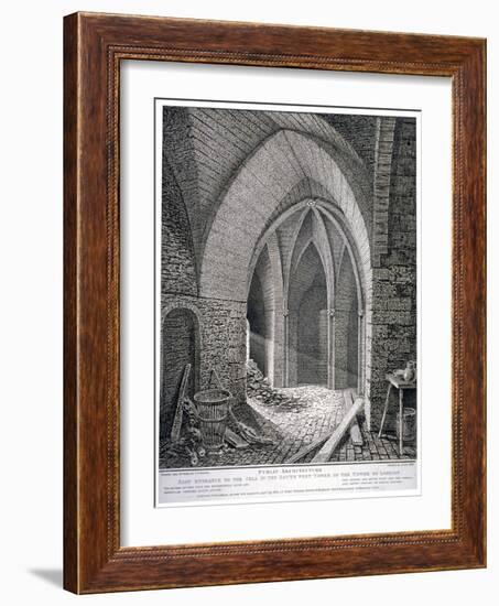 East Entrance to the Cell in the South-West Tower of the Tower of London, 1802-John Thomas Smith-Framed Giclee Print
