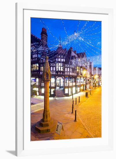 East Gate Street at Christmas, Chester, Cheshire, England, United Kingdom, Europe-Frank Fell-Framed Photographic Print