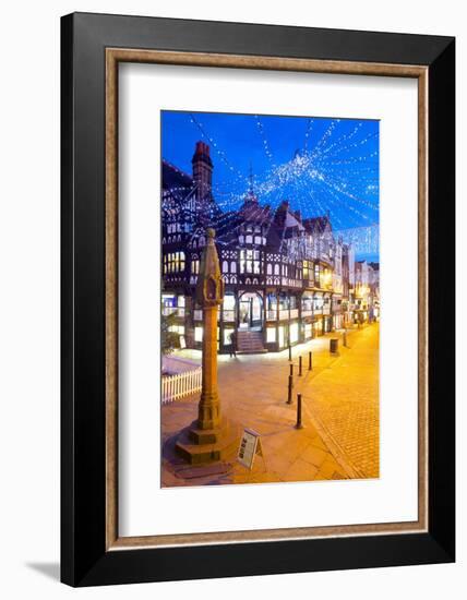 East Gate Street at Christmas, Chester, Cheshire, England, United Kingdom, Europe-Frank Fell-Framed Photographic Print