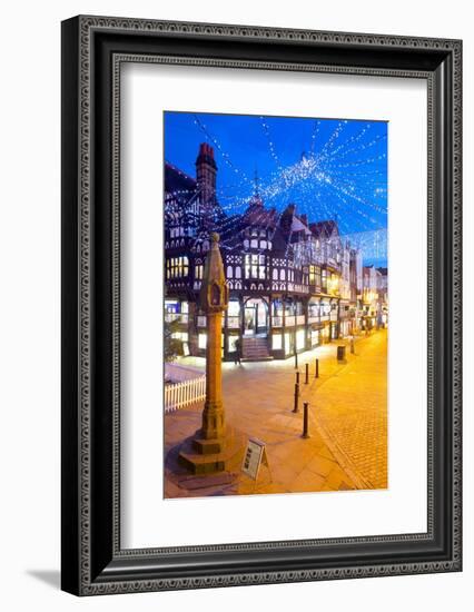 East Gate Street at Christmas, Chester, Cheshire, England, United Kingdom, Europe-Frank Fell-Framed Photographic Print