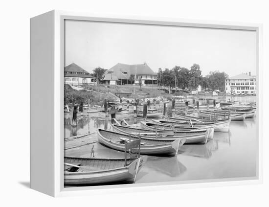 East Grand Rapids, Mich., Lakeside Club from Waterside, Reeds Lake-null-Framed Stretched Canvas