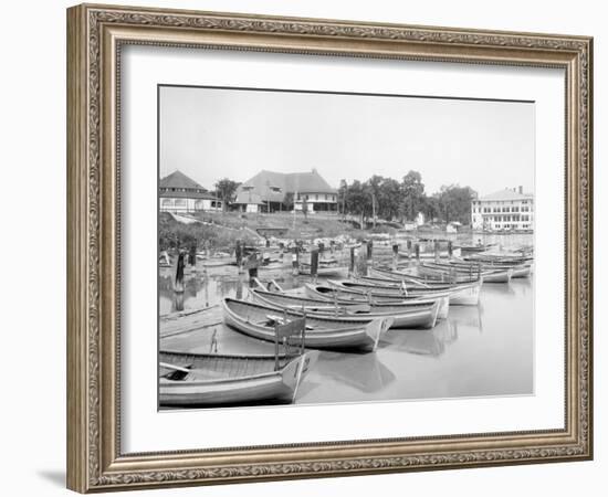 East Grand Rapids, Mich., Lakeside Club from Waterside, Reeds Lake-null-Framed Photo