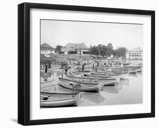 East Grand Rapids, Mich., Lakeside Club from Waterside, Reeds Lake-null-Framed Photo