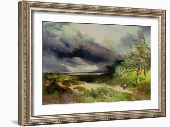 East Hampton, Long Island, Sand Dunes, 1892-Thomas Moran-Framed Giclee Print