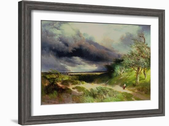 East Hampton, Long Island, Sand Dunes, 1892-Thomas Moran-Framed Giclee Print