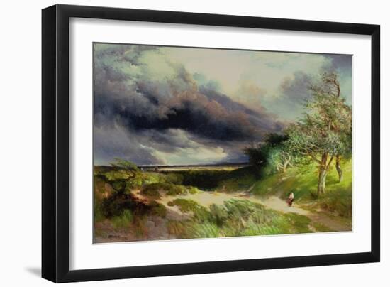 East Hampton, Long Island, Sand Dunes, 1892-Thomas Moran-Framed Giclee Print