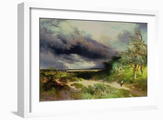 East Hampton, Long Island, Sand Dunes, 1892-Thomas Moran-Framed Giclee Print