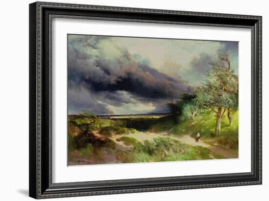 East Hampton, Long Island, Sand Dunes, 1892-Thomas Moran-Framed Giclee Print