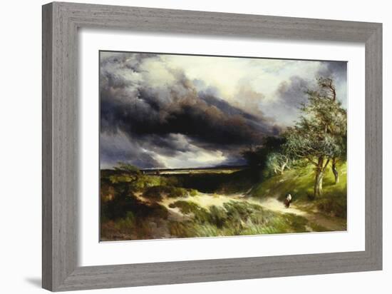 East Hampton, Long Island, Sand Dunes, 1892-Thomas Moran-Framed Giclee Print