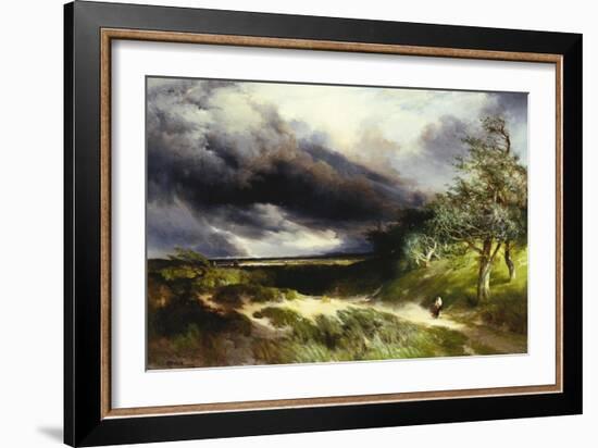 East Hampton, Long Island, Sand Dunes, 1892-Thomas Moran-Framed Giclee Print