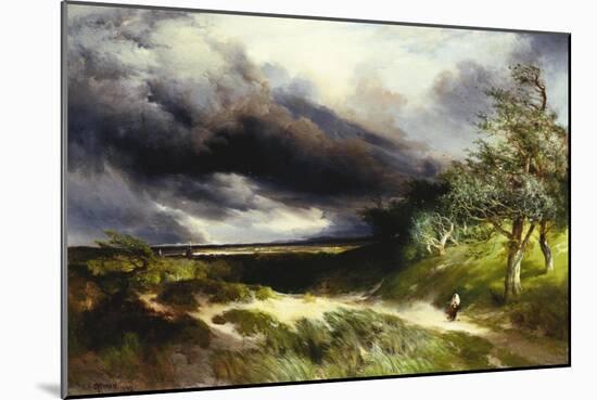 East Hampton, Long Island, Sand Dunes, 1892-Thomas Moran-Mounted Giclee Print