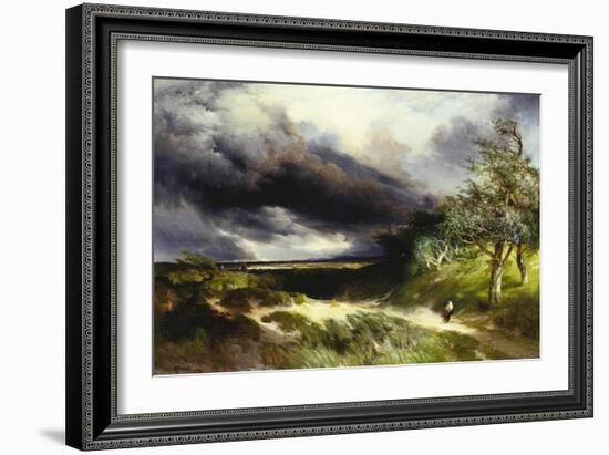 East Hampton, Long Island, Sand Dunes, 1892-Thomas Moran-Framed Giclee Print