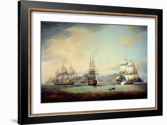 East Indiaman Ceres Off St Helena, 1788-Thomas Luny-Framed Giclee Print