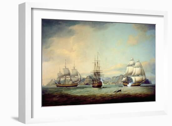 East Indiaman Ceres Off St Helena, 1788-Thomas Luny-Framed Giclee Print