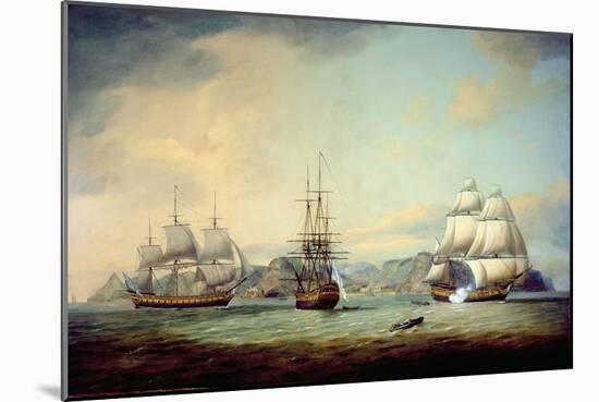 East Indiaman Ceres Off St Helena, 1788-Thomas Luny-Mounted Giclee Print