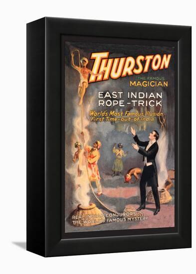 East Indian Rope Trick: Thurston the Famous Magician-null-Framed Stretched Canvas