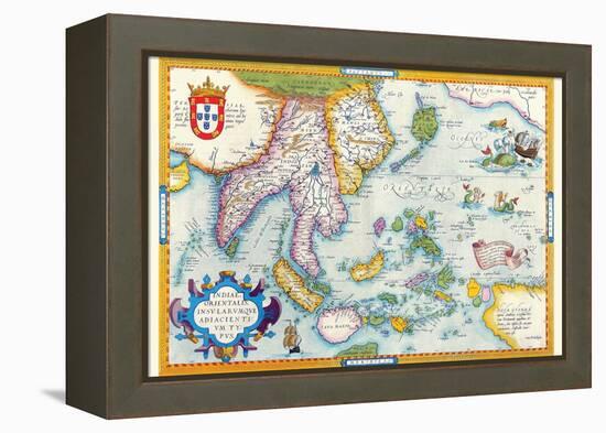 East Indies by Ortelius-Abraham Ortelius-Framed Stretched Canvas