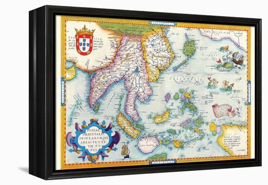 East Indies by Ortelius-Abraham Ortelius-Framed Stretched Canvas