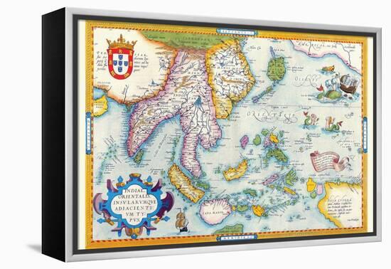 East Indies by Ortelius-Abraham Ortelius-Framed Stretched Canvas