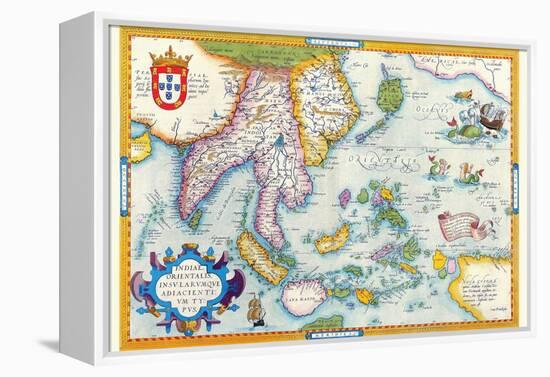 East Indies by Ortelius-Abraham Ortelius-Framed Stretched Canvas